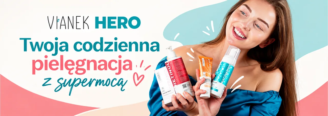 VIANEK HERO — Twoja codzienna pielęgnacja z supermocą. Poznaj pielęgnację dopasowaną do potrzeb Twojej cery.