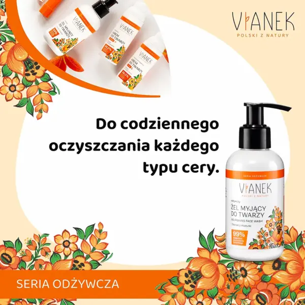 VIANEK Odżywczy żel myjący do twarzy – zdjęcie 2