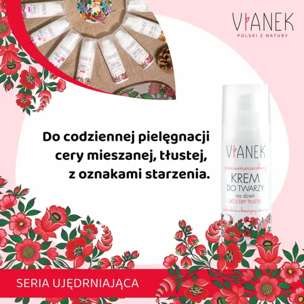 VIANEK Przeciwzmarszczkowy krem do twarzy na dzień cera tłusta – zdjęcie 2