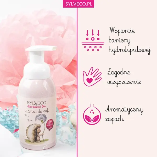 SYLVECO dla dzieci 3+ Pianka do rąk – różowa – zdjęcie 2