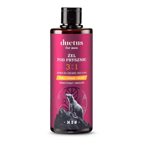 DUETUS FOR MEN Żel pod prysznic 3w1 energetyzujący