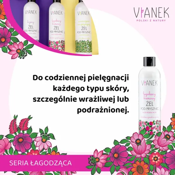 VIANEK Łagodzący kremowy żel pod prysznic – zdjęcie 2