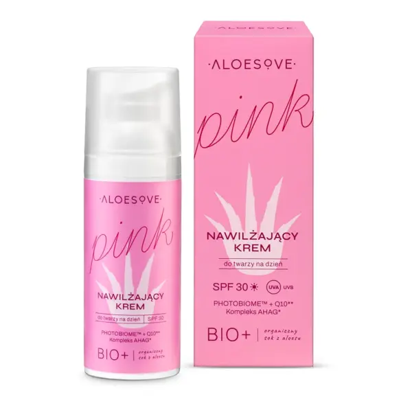 ALOESOVE PINK Krem nawilżający do twarzy na dzień SPF30