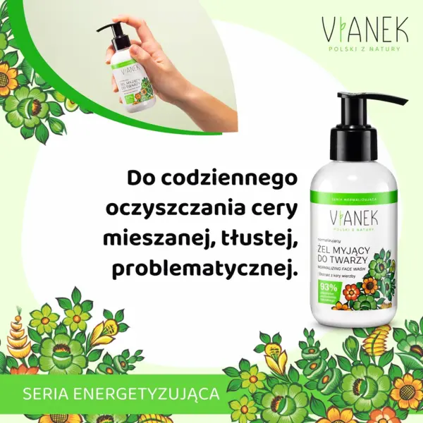 VIANEK Normalizujący żel myjący do twarzy – zdjęcie 2
