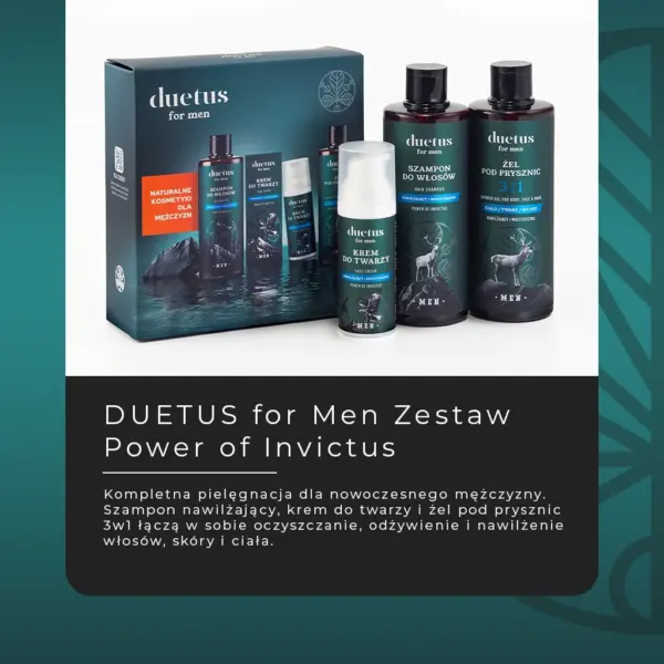 DUETUS FOR MEN Zestaw do twarzy, ciała i włosów POWER OF INVICTUS – zdjęcie 2