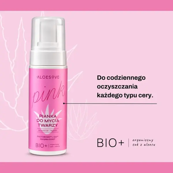 ALOESOVE PINK Pianka myjąca do twarzy – zdjęcie 2