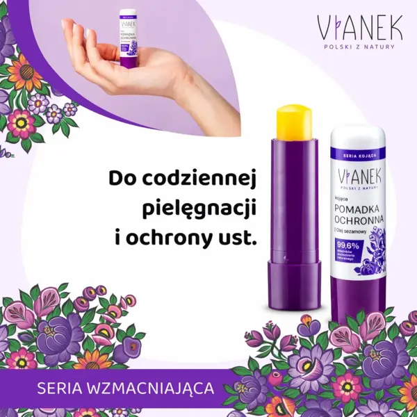 VIANEK Kojąca pomadka ochronna – zdjęcie 2