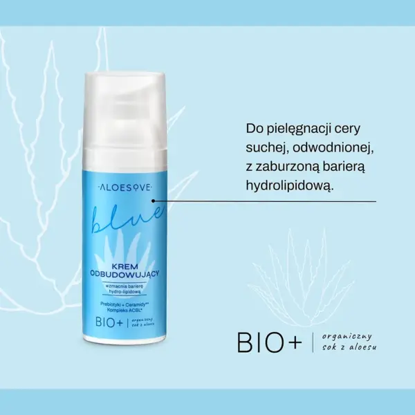 ALOESOVE BLUE Krem odbudowujący do twarzy – zdjęcie 2