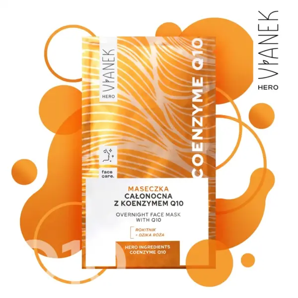 VIANEK HERO KOENZYM Q10 Maseczka całonocna z koenzymem Q10 saszetka 10 ml – zdjęcie 2