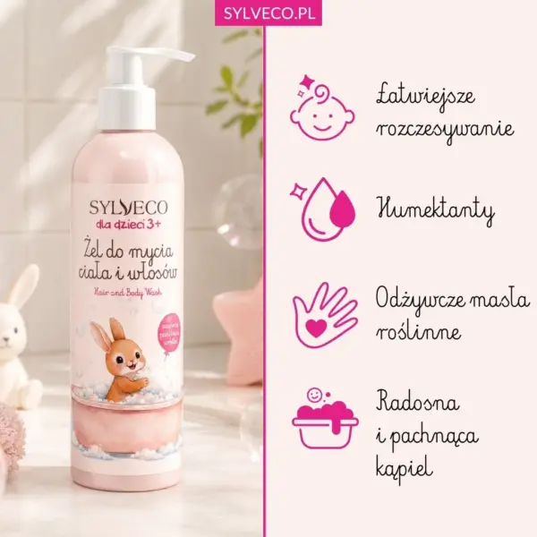 SYLVECO dla dzieci 3+ Arbuzowy żel do mycia ciała i włosów – zdjęcie 2
