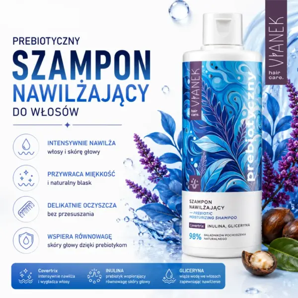 VIANEK Prebiotyczny szampon do włosów nawilżający – zdjęcie 2